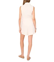 1. STATE V-Neck Sleeveless Button Front Blazer Romper