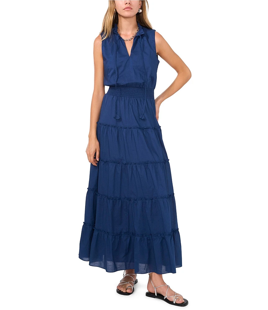 1. STATE V-Neck Tiered Maxi Dress