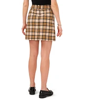 1. STATE Windowpane Plaid Coordinating Pencil Mini Skirt