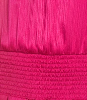 1. STATE Woven Halter Mock Neck Sleeveless Ruffle Maxi Dress