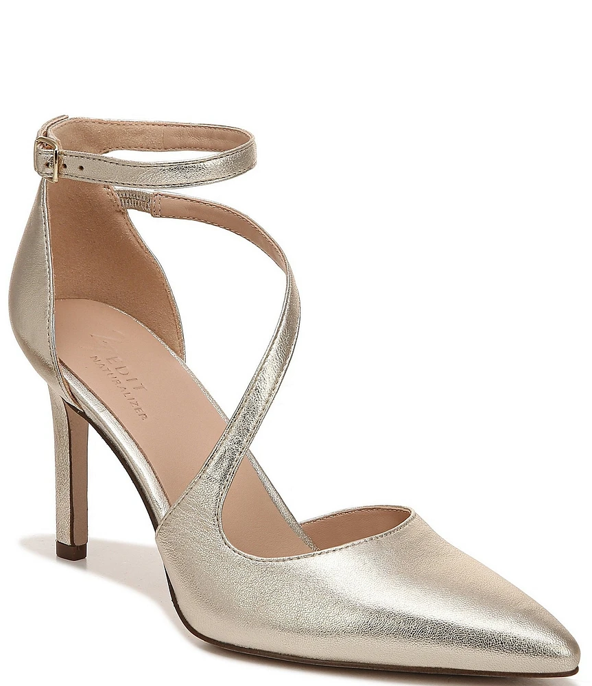 Naturalizer 27 EDIT Abilyn Metallic Leather Ankle Strap d'Orsay Pumps