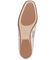 Naturalizer 27 EDIT Carla Snake Print Leather Square Toe Casual Ballet Flats