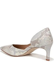 Naturalizer 27 EDIT Faith Snake Print Leather D'Orsay Dress Pumps