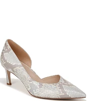 Naturalizer 27 EDIT Faith Snake Print Leather D'Orsay Dress Pumps