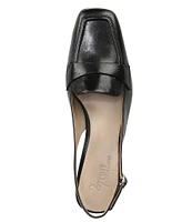 Naturalizer 27 EDIT Hunny Leather Square Toe Slingback Loafer Pumps