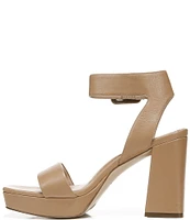 Naturalizer 27 EDIT Jaselle Square Toe Leather Buckle Detail Ankle Strap Platform Dress Sandals