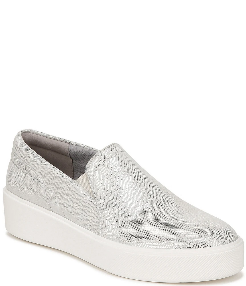 Naturalizer 27 EDIT Mirabel Metallic Leather Slip On Sneakers