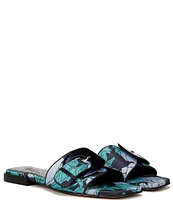 Naturalizer 27 EDIT Naomi Floral Fabric Oversized Buckle Casual Slide Sandals