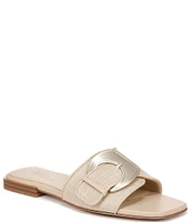 Naturalizer 27 EDIT Naomi Premium Straw Oversized Buckle Casual Slide Sandals