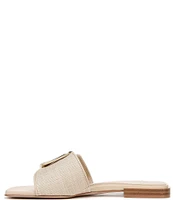 Naturalizer 27 EDIT Naomi Premium Straw Oversized Buckle Casual Slide Sandals