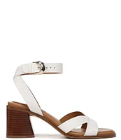 Naturalizer 27 EDIT Yumi Leather Ankle Strap Block Heel Casual Sandals