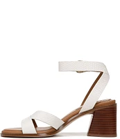 Naturalizer 27 EDIT Yumi Leather Ankle Strap Block Heel Casual Sandals