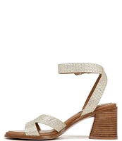 Naturalizer 27 EDIT Yumi Leather Ankle Strap Block Heel Casual Sandals