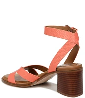 Naturalizer 27 EDIT Yumi Leather Ankle Strap Block Heel Casual Sandals