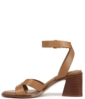 Naturalizer 27 EDIT Yumi Leather Ankle Strap Block Heel Casual Sandals