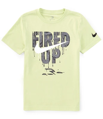 Nike 3BRAND By Russell Wilson Big Boys 8-20 Short Sleeve Fired Up Drip Graphic T-Shirt