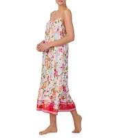 40 Winks Floral Print Sleeveless V-Neck Maxi Woven Chemise