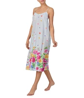 40 Winks Floral Print Sleeveless V-Neck Woven Midi Chemise