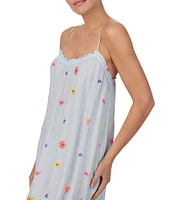 40 Winks Floral Print Sleeveless V-Neck Woven Midi Chemise