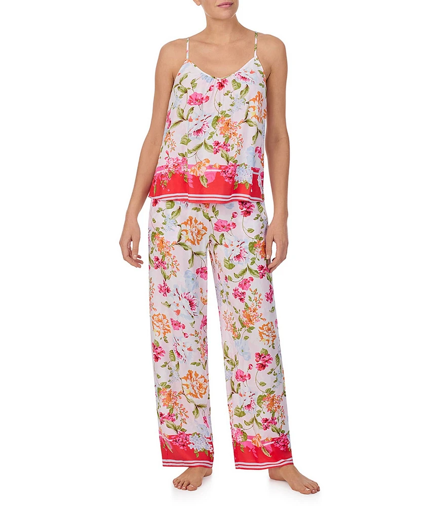 40 Winks Floral Print Sleeveless V-Neck Cami & Pant Pajama Set