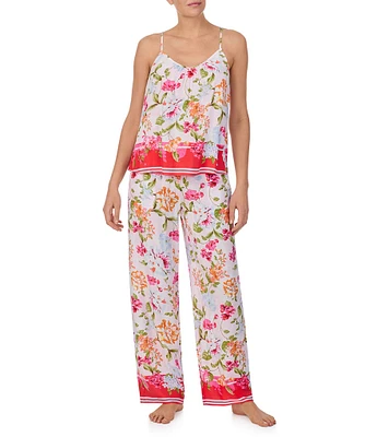 40 Winks Floral Print Sleeveless V-Neck Cami & Pant Pajama Set