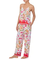 40 Winks Floral Print Sleeveless V-Neck Cami & Pant Pajama Set