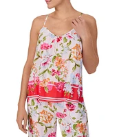 40 Winks Floral Print Sleeveless V-Neck Cami & Pant Pajama Set