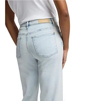 7 For All Mankind Alexa High Rise Raw Hem Cropped Jeans