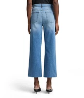 7 For All Mankind Alexa High Rise Trouser Leg Cropped Stretch Denim Jeans