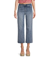 7 For All Mankind Alexa High Rise Wide Leg Cropped Jeans