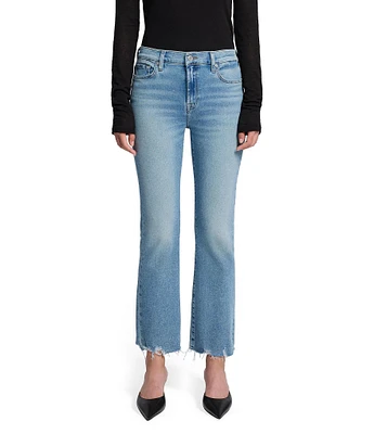 7 For All Mankind Daisy Mid Rise Bootleg Ankle Length Denim Jeans