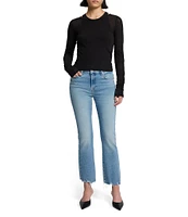 7 For All Mankind Daisy Mid Rise Bootleg Ankle Length Denim Jeans