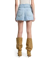 7 For All Mankind High Rise Belted Shorts