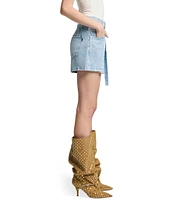 7 For All Mankind High Rise Belted Shorts