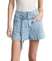 7 For All Mankind High Rise Belted Shorts