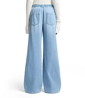 7 For All Mankind High Waist Wide Leg Pull-On Pants