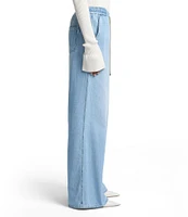 7 For All Mankind High Waist Wide Leg Pull-On Pants
