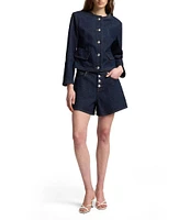 7 For All Mankind Kori High Rise Flare Button Front Coordination Shorts