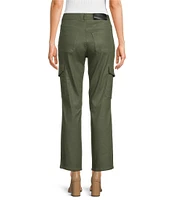 7 For All Mankind Logan Coated Mid Rise Straight Leg Cargo Pant