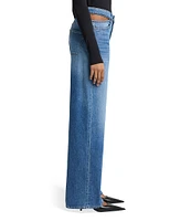 7 For All Mankind Scout Oversized Straight Hip Cut-Out Jeans