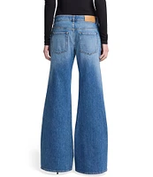 7 For All Mankind Spencer Cut-Out Detail Flare Leg Jeans