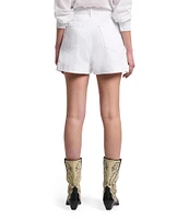7 For All Mankind Tailored High Rise Step Hem Denim Shorts