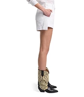 7 For All Mankind Tailored High Rise Step Hem Denim Shorts