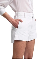 7 For All Mankind Tailored High Rise Step Hem Denim Shorts