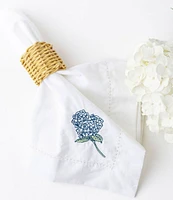 8 Oak Lane Hydrangea Embroidered Dinner Napkin, Set of 6