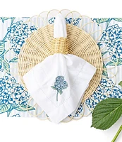 8 Oak Lane Hydrangea Embroidered Dinner Napkin, Set of 6