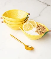 8 Oak Lane Lemon Dessert Bowl, Set of 4