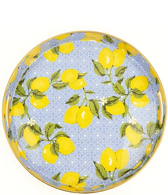 8 Oak Lane Lemon Round Tray