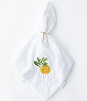 8 Oak Lane Orange Blossom Embroidered Dinner Napkin, Set of 6