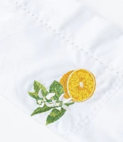 8 Oak Lane Orange Blossom Embroidered Dinner Napkin, Set of 6